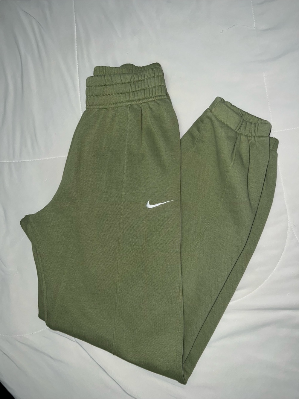 Nike Olive Green Swoosh Jogger Sweatpants